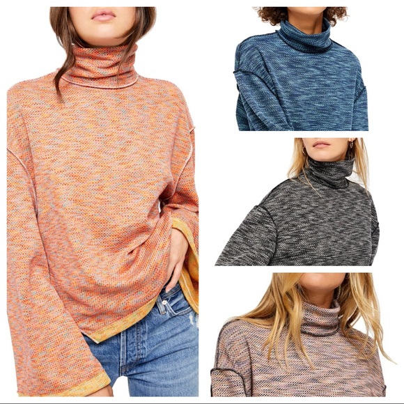 Free People Medium Sunny Days Turtleneck Overboard - Picture 1 of 10